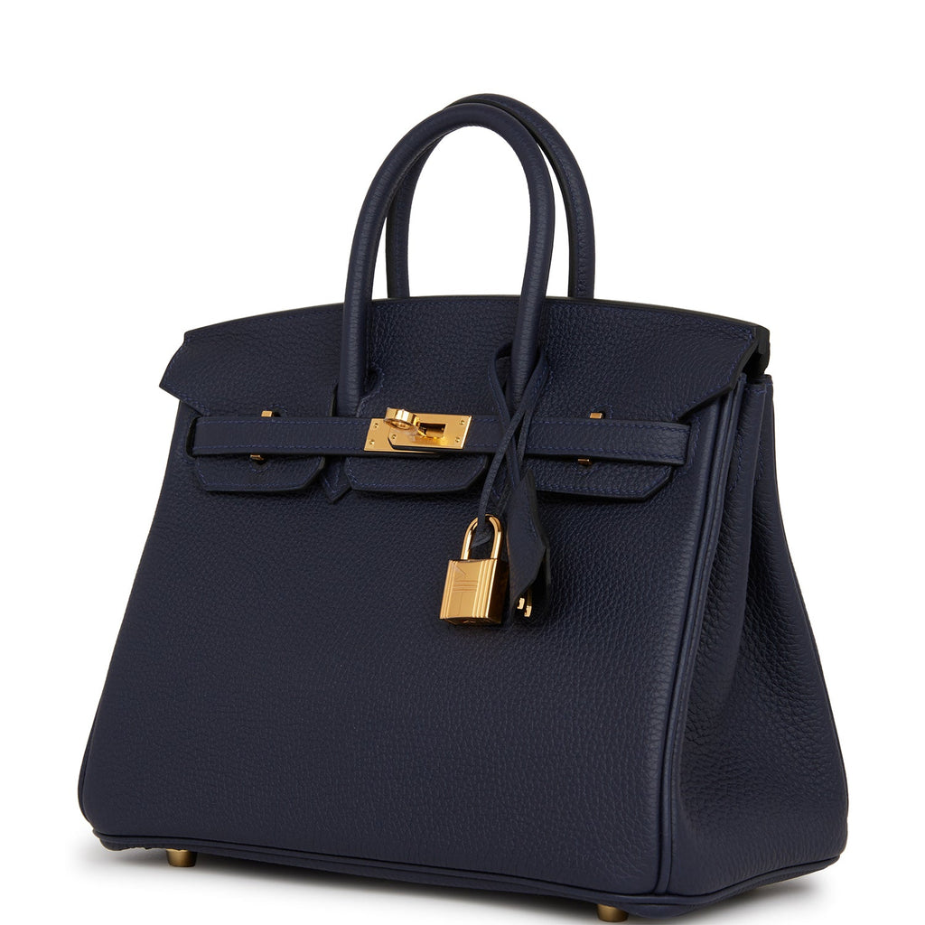 HERMÈS Birkin 25 handbag in Navy Togo leather with Gold hardware-Ginza  Xiaoma – Authentic Hermès Boutique