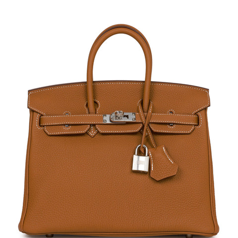 Hermes Birkin 25 Gold Togo Palladium Hardware