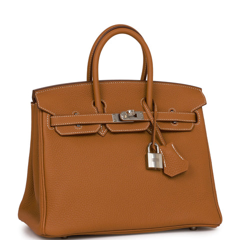 Hermes Birkin 25 Gold Togo Palladium Hardware