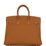 Hermes Birkin 25 Gold Togo Palladium Hardware