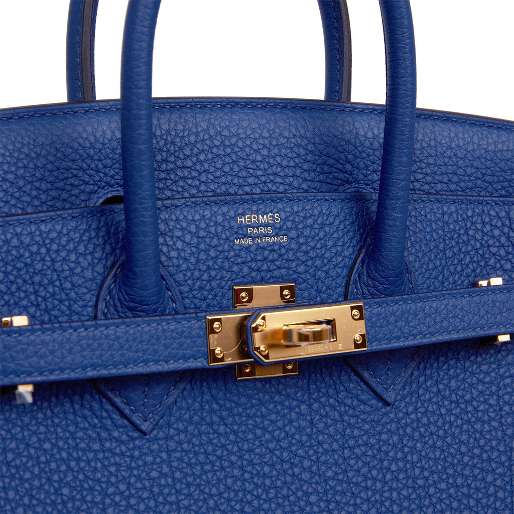 Hermes Birkin Handbag Bleu Glacier Togo With Gold Hardware 25 at 1stDibs