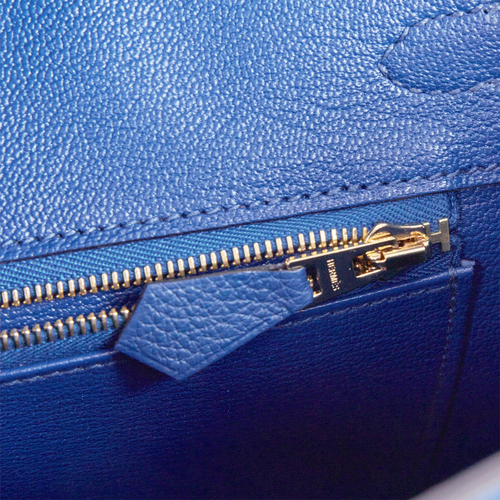 Hermes Birkin 25 Bleu Saphir Togo Gold Hardware – Madison Avenue