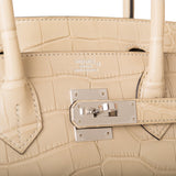 Hermes Trench Matte Alligator Birkin 30cm Palladium Hardware