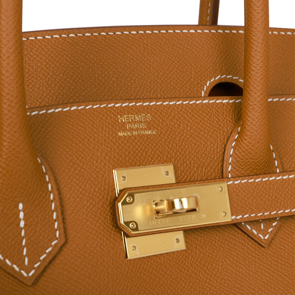 Hermes Birkin 30 Bag Abricot Gold Hardware Epsom Leather New w/ Box –  Mightychic