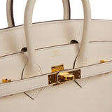 Hermes Birkin Handbag Grey Swift with Gold Hardware 25 Neutral 21440722
