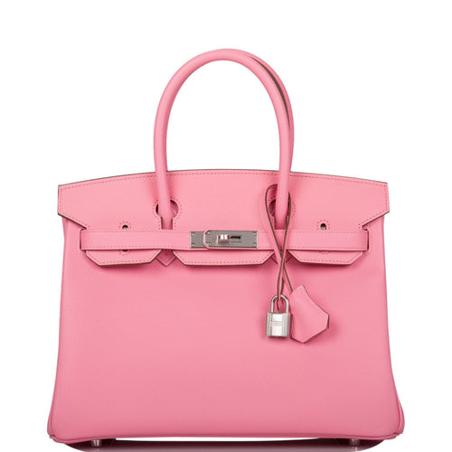 Hermes Birkin 30 Rose Confetti Epsom Palladium Hardware