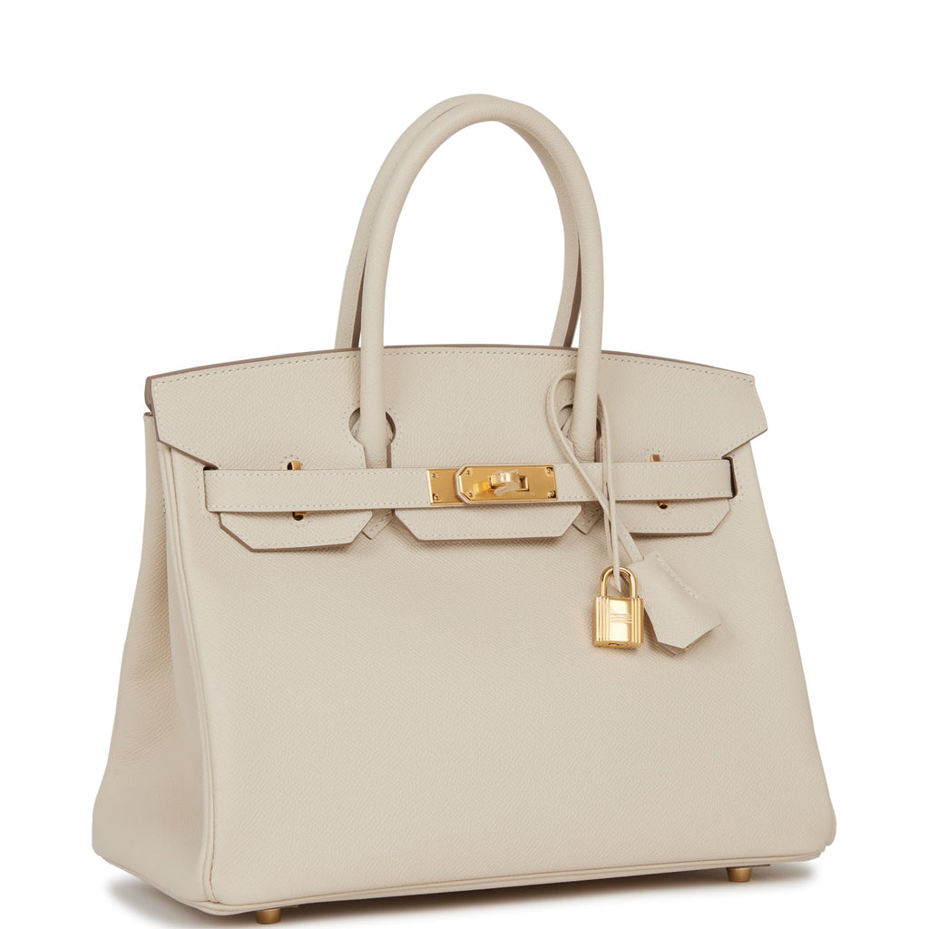 Hermès Birkin 30 Epsom Leather Handbag-Craie Gold Hardware