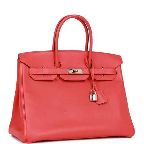 Hermes Birkin 35 Rose Jaipur Epsom Palladium Hardware