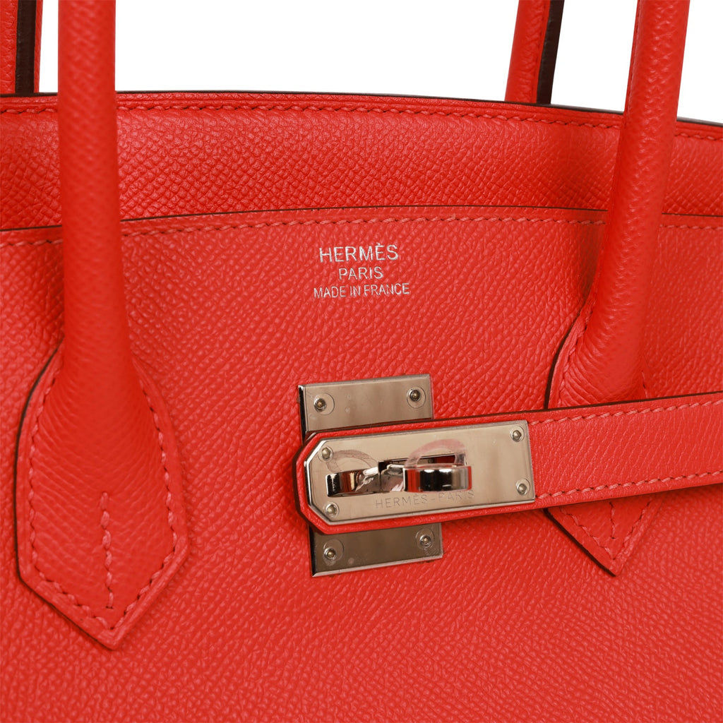 Hermes Birkin 35 Bag Rose Jaipur Pink Clemence Palladium Hardware •  MIGHTYCHIC • 