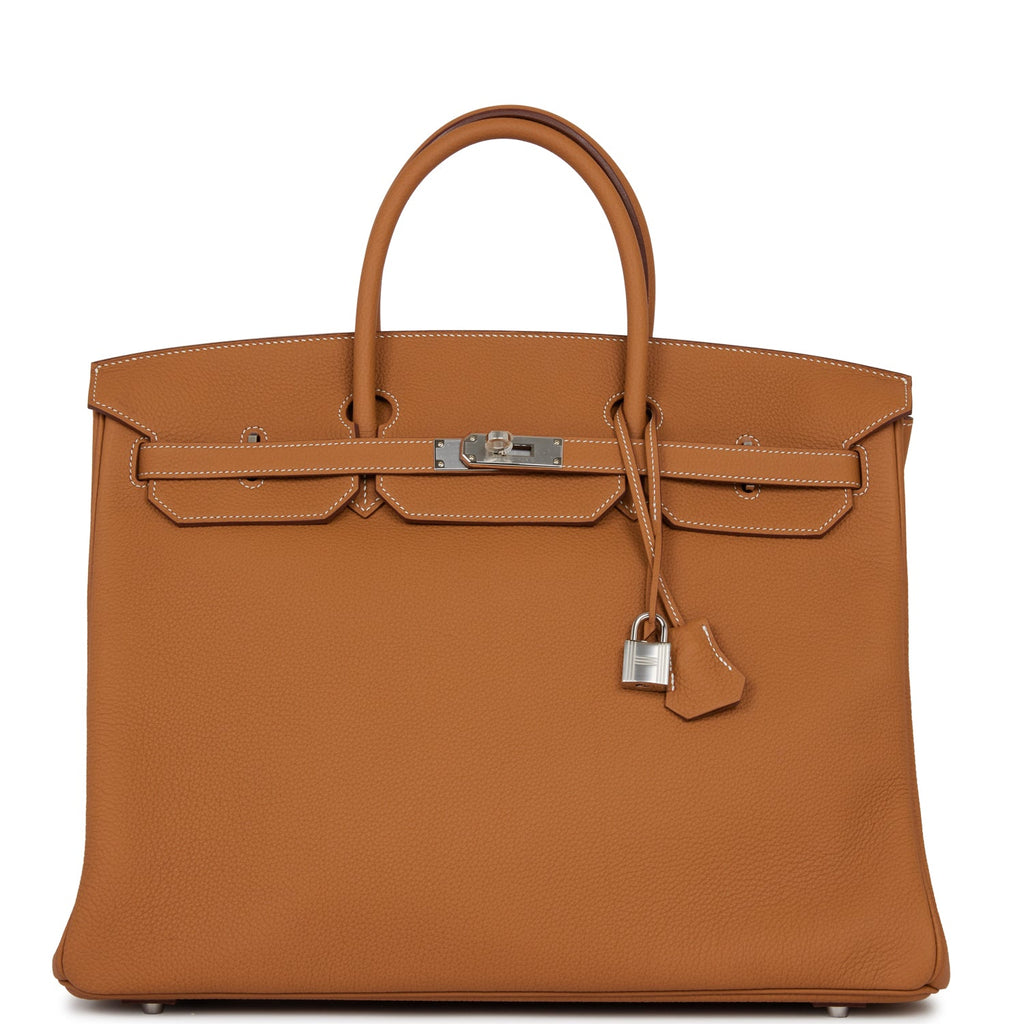 Hermes Birkin bag 40 Orange Togo leather Gold hardware