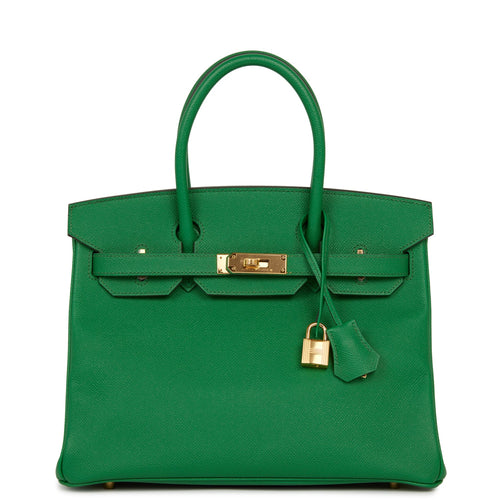 Hermes Birkin 30 Cactus Epsom Gold Hardware