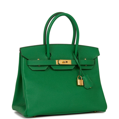 Hermes Birkin 30 Cactus Epsom Gold Hardware
