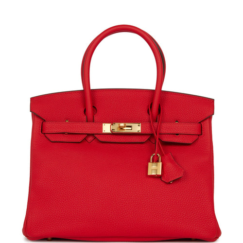 Hermes Birkin 30 Rouge de Coeur Togo Gold Hardware