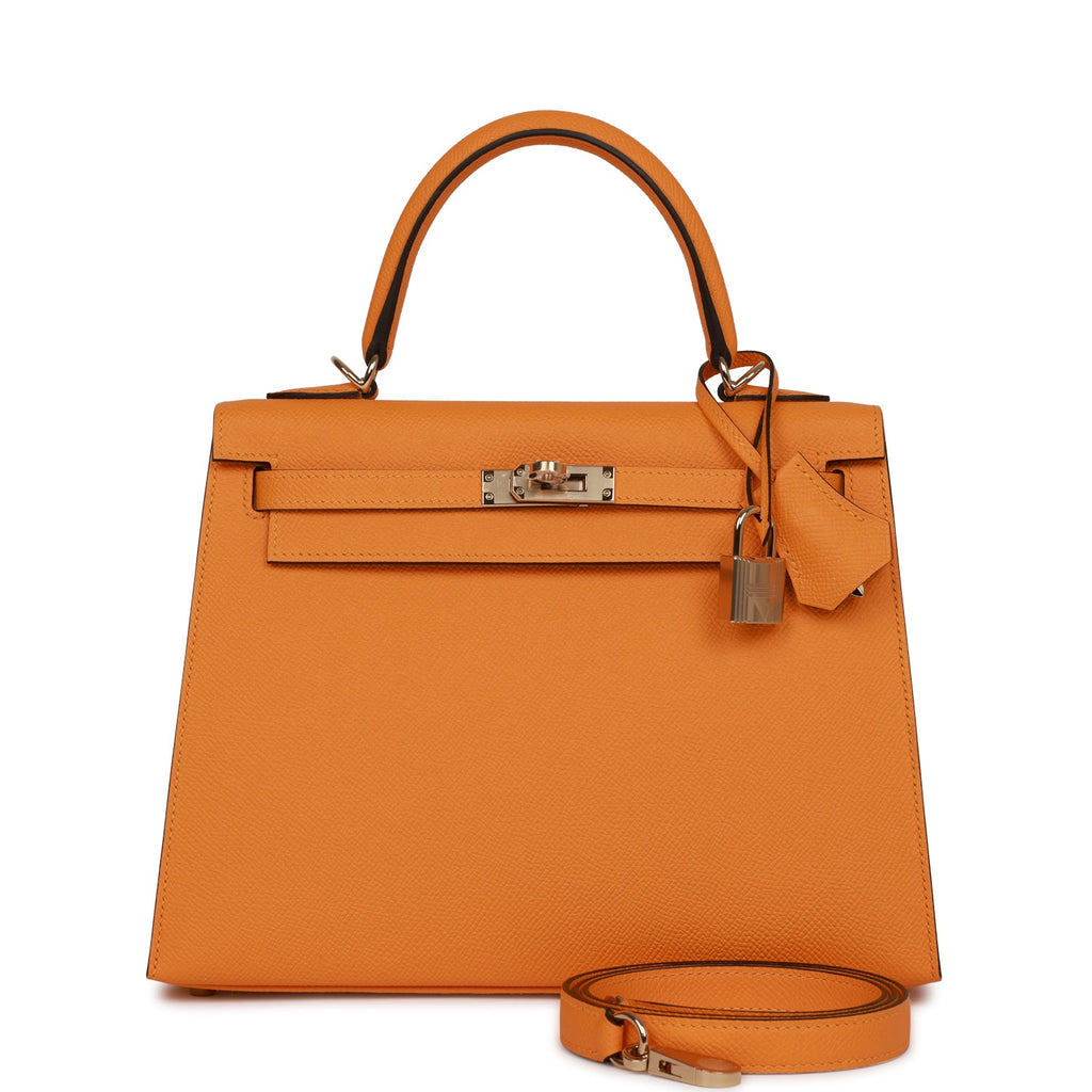 Hermes Jaune D'or Gold HSS Sellier Epsom Kelly 25 Handbag Bag