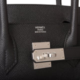Hermes Birkin 30 Black Epsom Palladium Hardware
