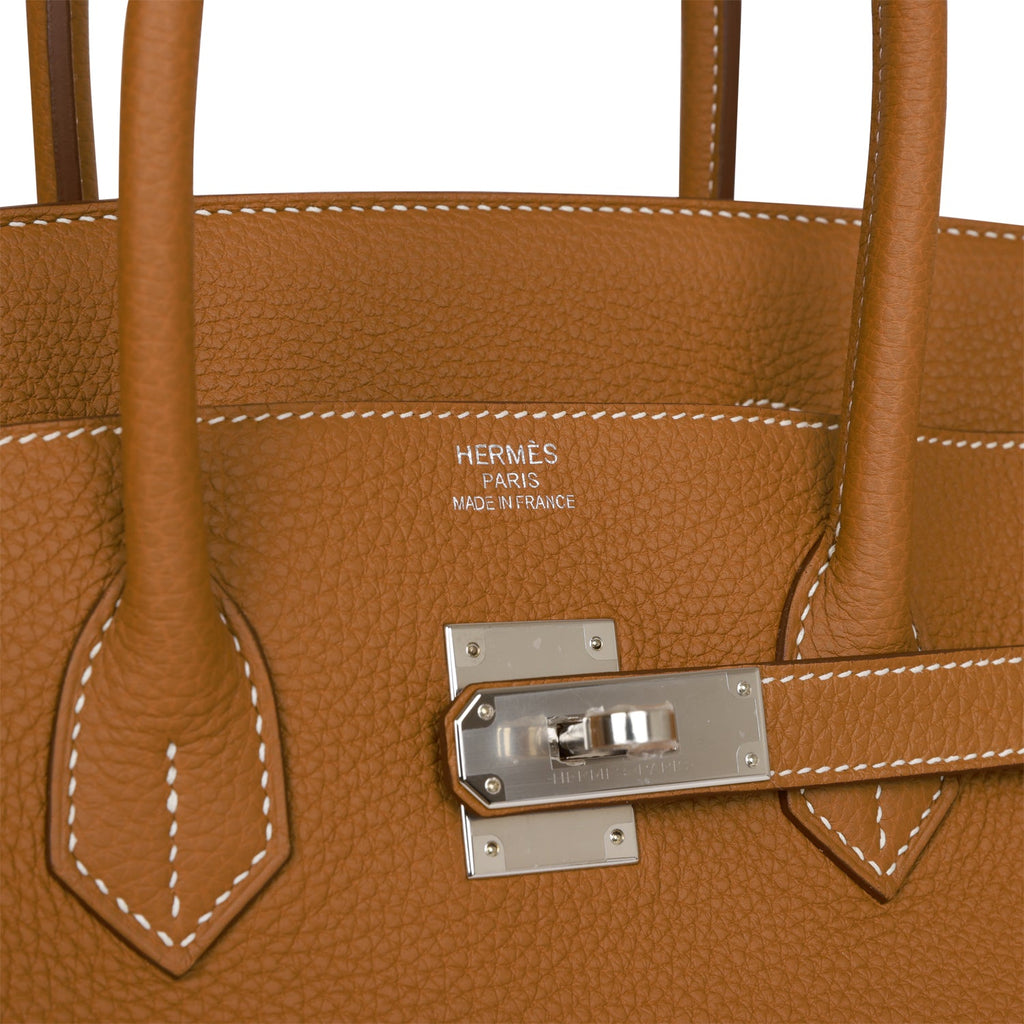 Hermès Gold Birkin 35cm of Togo Leather with Palladium Hardware