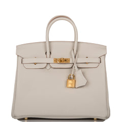 Hermes Birkin 25 Bag Gris Perle Togo Gold Hardware – Mightychic