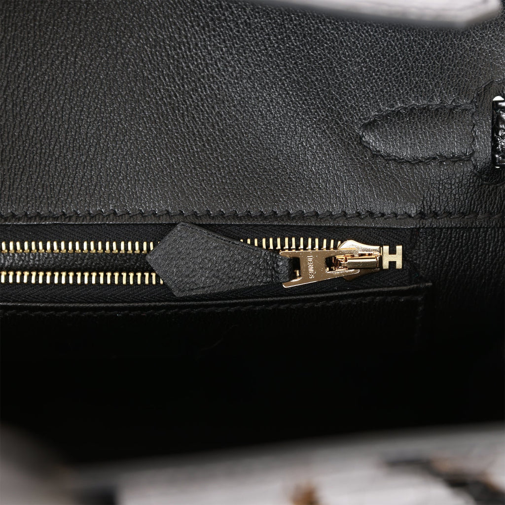 Birkin 25 crocodile handbag Hermès Black in Crocodile - 26927354