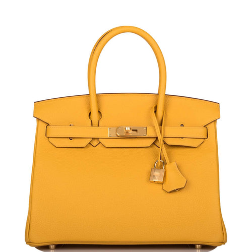 Hermes Birkin 30 Jaune Ambre Togo Gold Hardware