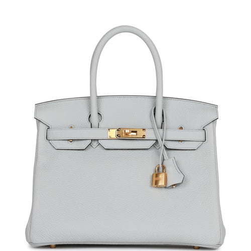 Hermes Birkin 30 Bleu Pale Clemence Gold Hardware