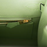 Hermes Birkin 25CM Togo Leather 3i Vert Criquet Silver Hardware HandMade -  lushenticbags