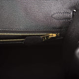 Hermes Birkin Sellier 25 Black Veau Madame Gold Hardware