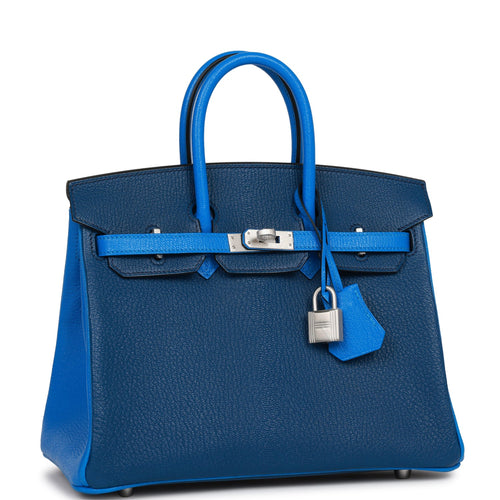 Mini Birkin 25 Blue Electrique Togo GHW with matching Kelly Belt and Rodeo  Charm in size MM. #hermes #hermesbirkin #her…