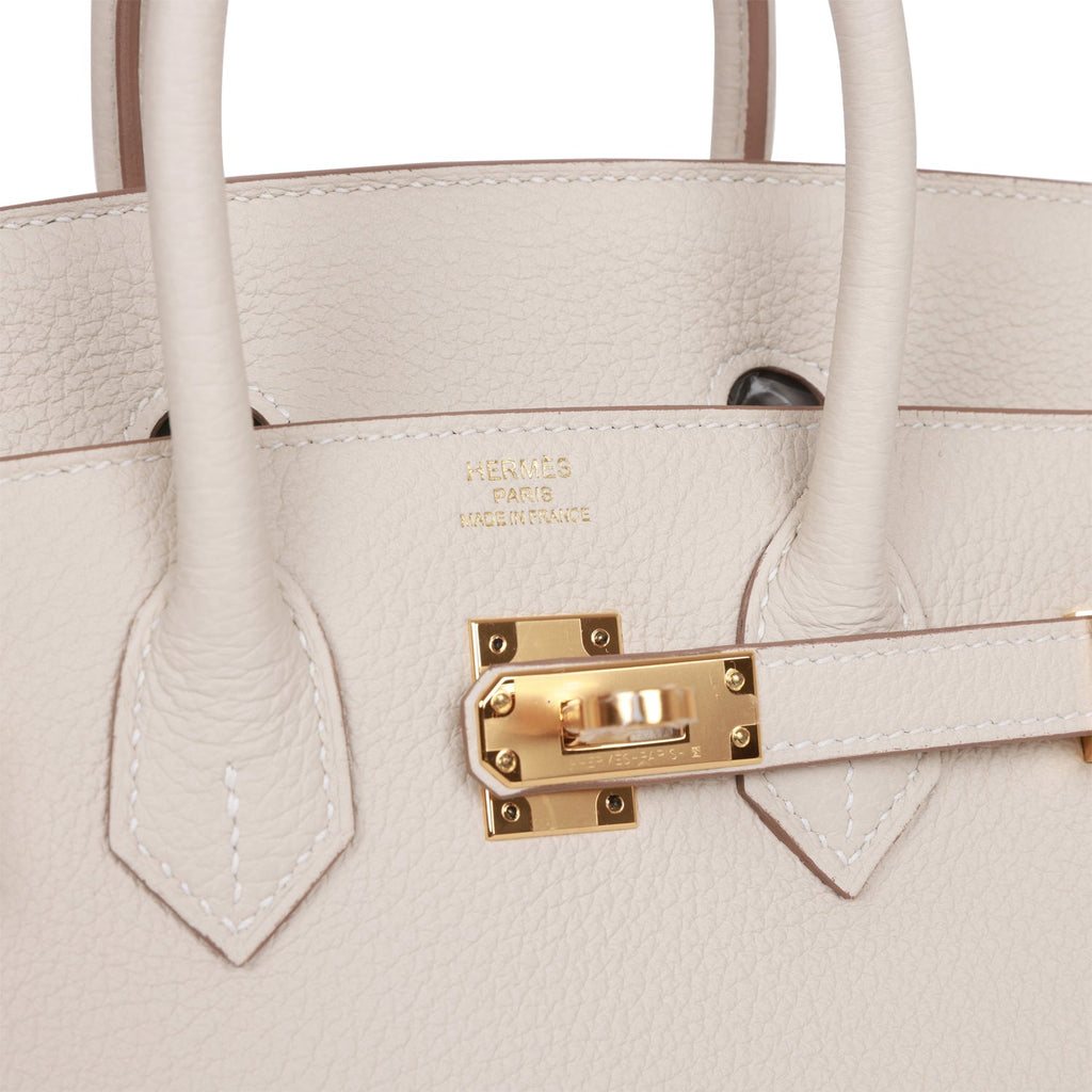 Hermes Birkin 25 Bag Craie Togo Leather with Rose Gold Hardware – Mightychic