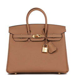 Hermes Birkin 25 Bag in Chai Togo Leather with Gold Hardware – Mightychic