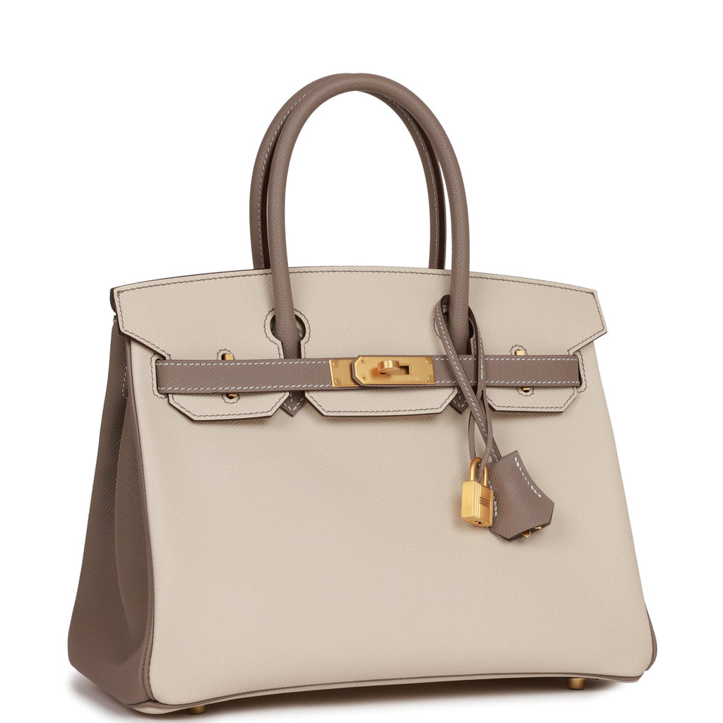 Hermes HSS Bi-Color Craie and Rouge Grenat Togo Permabrass Hardware –  Madison Avenue Couture