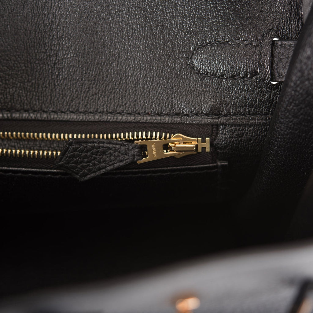 Hermes Birkin 25 Black Togo Rose Gold Hardware – Madison Avenue Couture