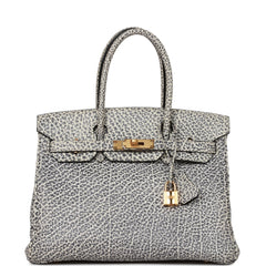Birkin 30 leather handbag Hermès White in Leather - 17547181