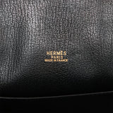 Vintage Hermes Kelly Retourne 28 Orange Dalmatian Buffalo Gold Hardware