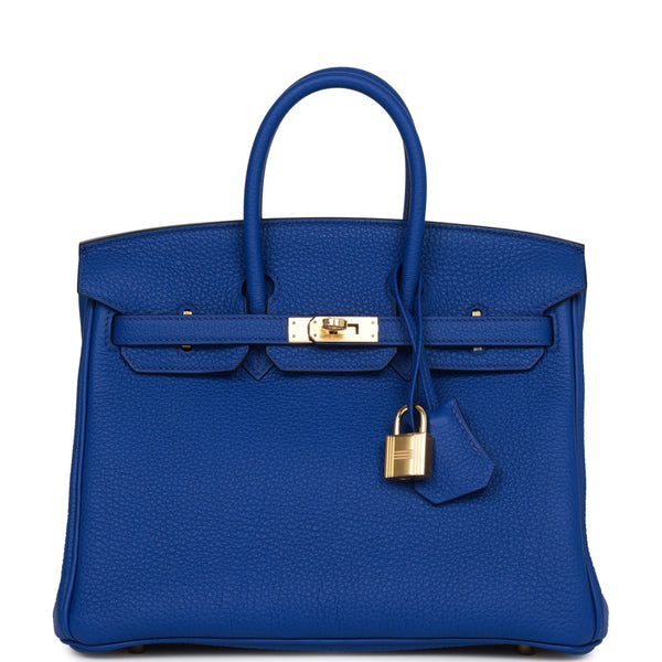 Hermes Birkin 25 Bleu Royal Togo Gold Hardware – Madison Avenue Couture