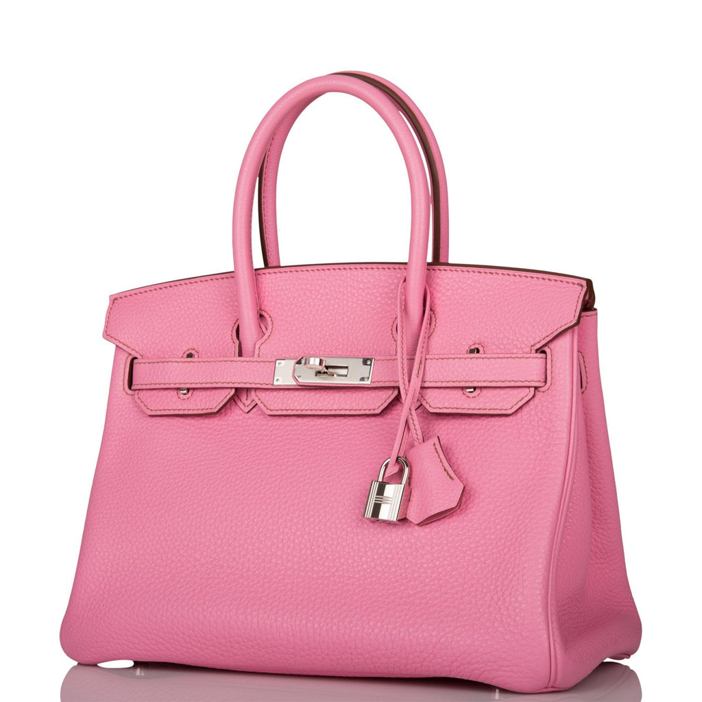Vintage Hermès Birkin 30 Custom Pink Bandana Togo Palladium Hardware Bag  For Sale at 1stDibs