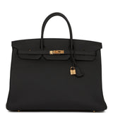 Hermes Birkin 40 Black Togo Gold Hardware