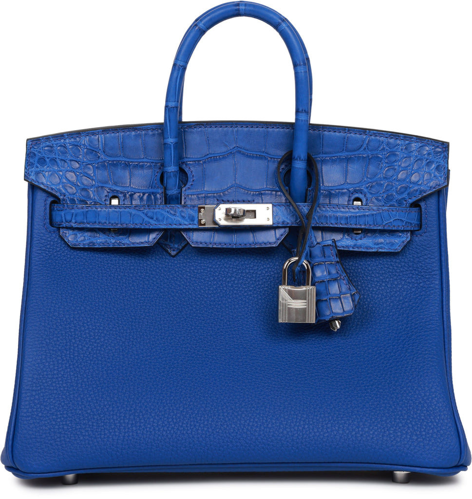 Hermes Birkin 25 Bleu Royal Alligator Togo Touch Palladium Hardware –  Madison Avenue Couture