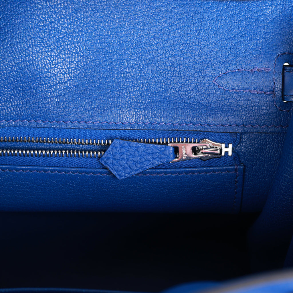 HERMÈS Limited Edition Birkin Touch 25 Blue Baltique Shiny Nile Croc and  Blue Nuit Togo leather with Palladium hardware-Ginza Xiaoma – Authentic  Hermès Boutique