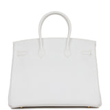 Pre-owned Hermes Birkin 35 White Epsom Gold Hardware – Madison Avenue  Couture