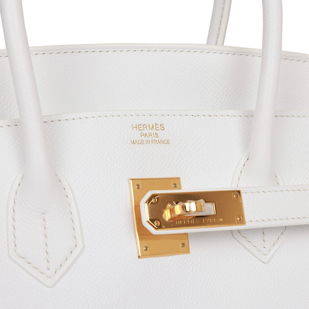 Pre-owned Hermes Birkin 35 White Epsom Gold Hardware – Madison