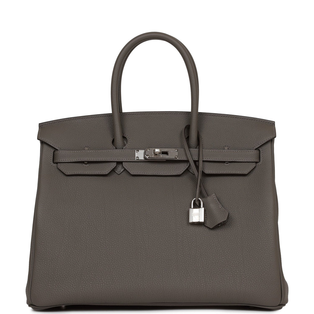 Hermes Birkin 35 Gris Meyer Togo Palladium hardware – Madison Avenue Couture
