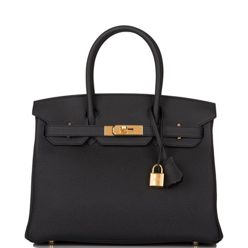 Hermes Birkin 30 Black Togo Gold Hardware