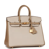 Hermes Special Order (HSS) Birkin 25 Craie and Trench Togo Gold Hardware
