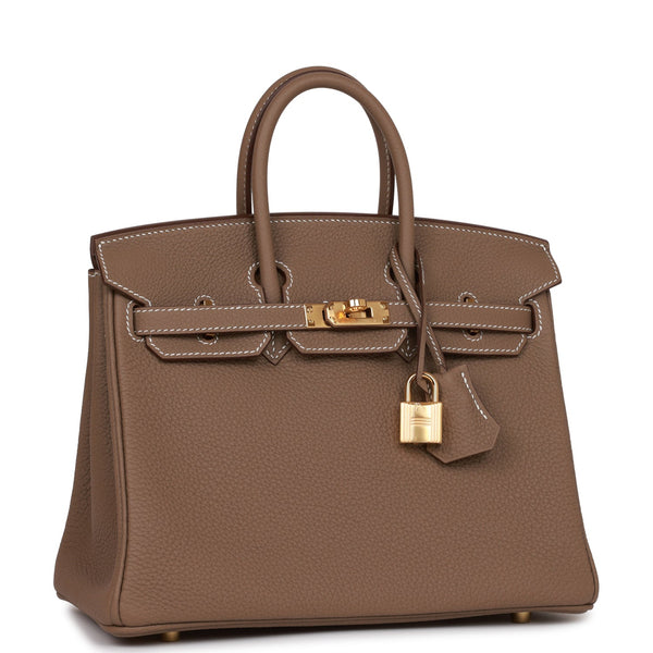 Pre-owned Hermes Birkin 25 Etoupe Togo Gold Hardware – Madison Avenue ...