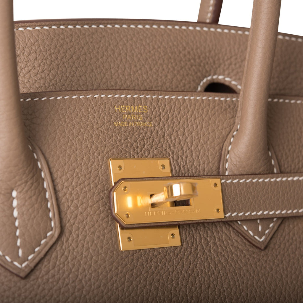 HOT* Hermès Birkin 30cm in Etoupe Togo Leather with Gold Hardware