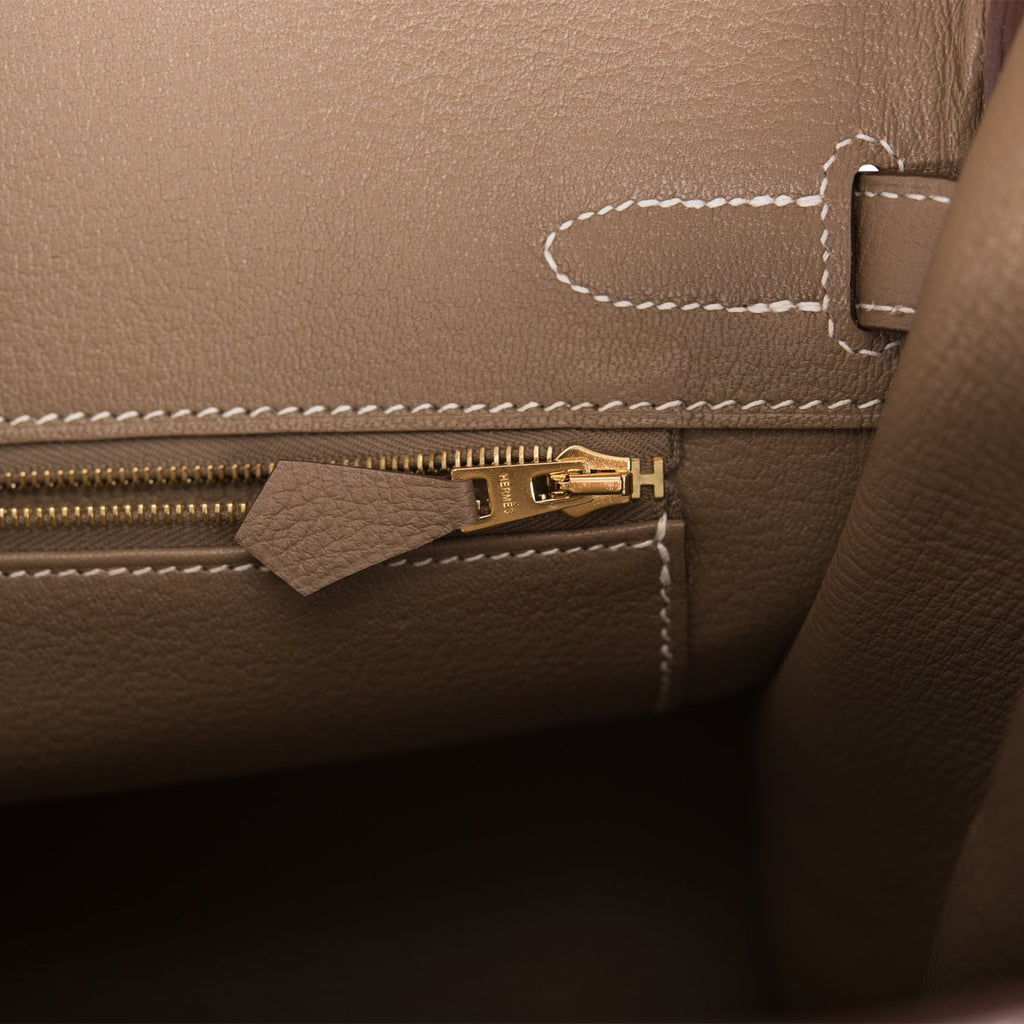 HOT* Hermès Birkin 30cm in Etoupe Togo Leather with Gold Hardware
