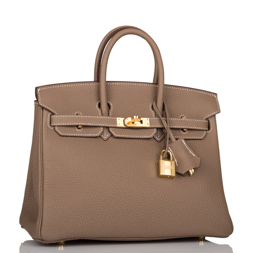 Hermes Birkin 25 Etoupe Togo Gold Hardware