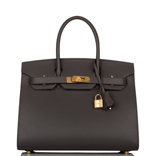 Hermes Birkin Sellier 30 Graphite Veau Madame Gold Hardware