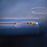 Hermes Birkin 30 Bleu Saphir Ostrich Gold Hardware