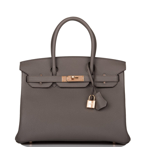 Hermes Birkin 30 Etain Togo Rose Gold Hardware